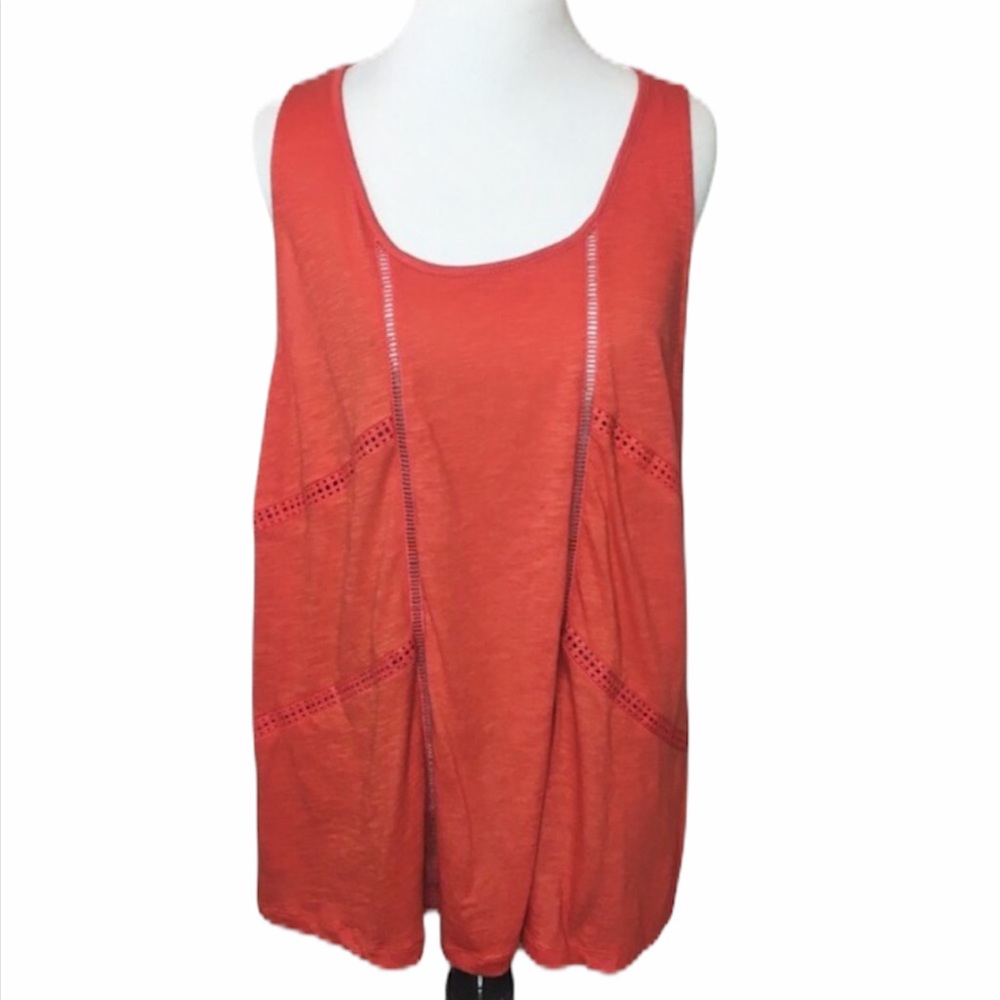 Old Navy Coral Tank Crochet- Size 2X
